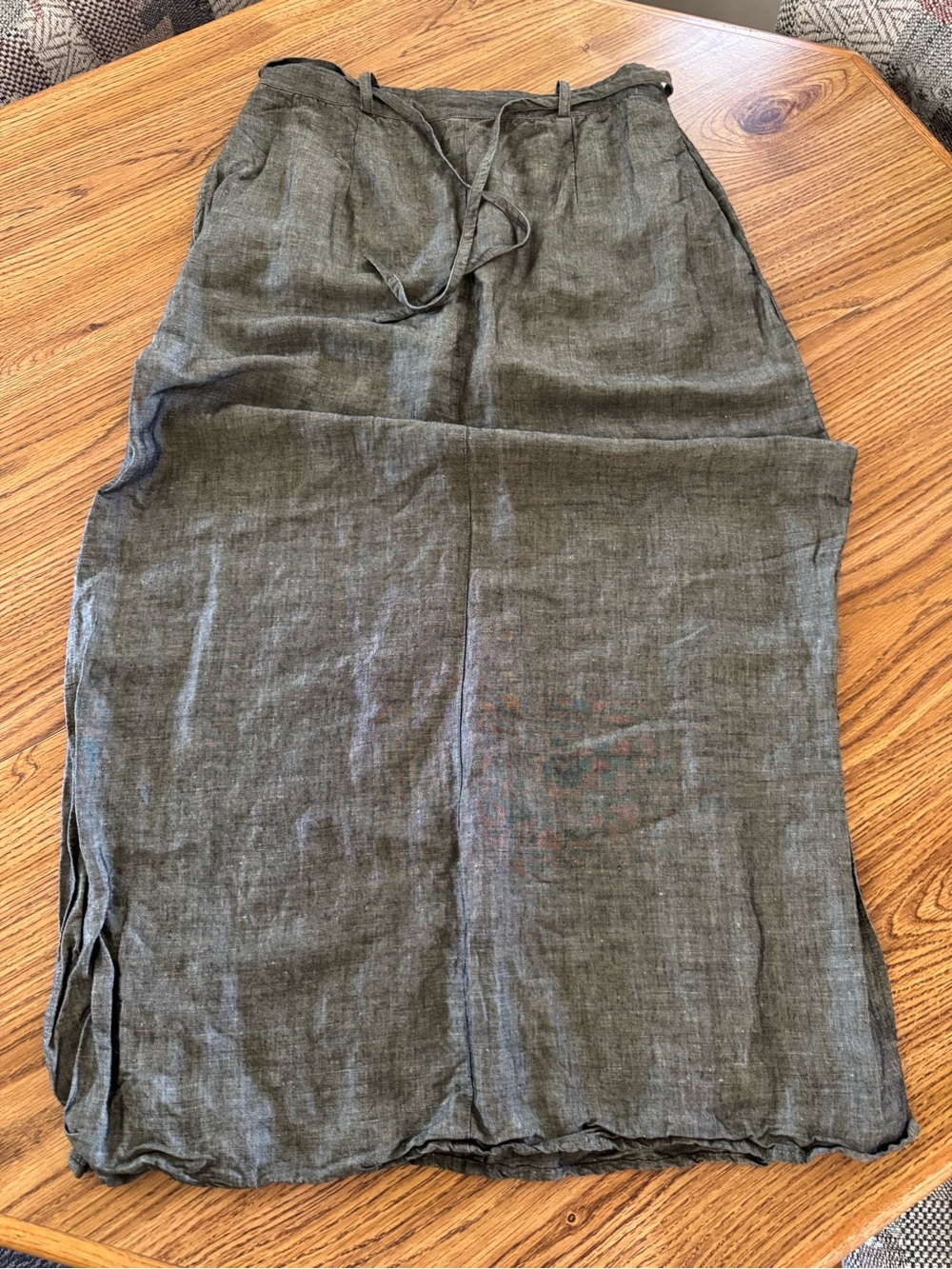Vintage Linen Blend Skirt Set lit Sides Size 10 persuits, ltd. Brand